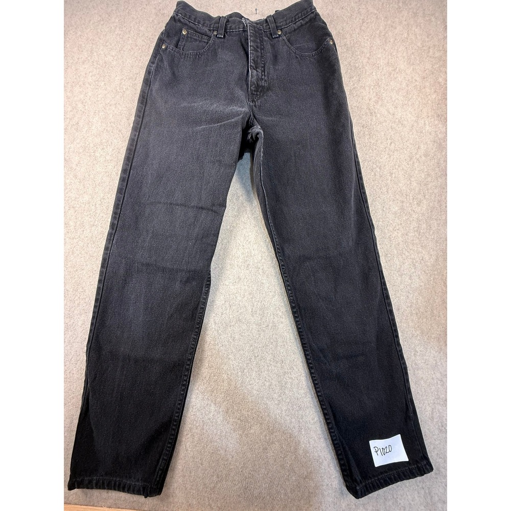 Eddie Bauer Vintage Black High Waisted Straight Leg Denim Jeans Made in USA 10